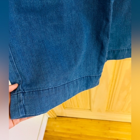 Madewell Huston Pull-On Crop Pants Capri Wide Leg Indigo Small Spring Fashion - Picture 7 of 13